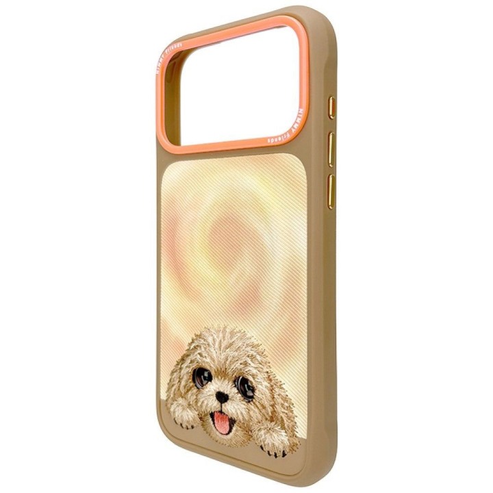 NIMMY чохол BIG EYED LYING TEDDY POODLE сумісний із MagSafe для IPHONE 18 Pro/17 Pro коричневий