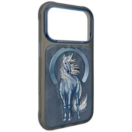 NIMMY case MAGNETIC FANTASY ANIMAL UNICORN compatible with Magsafe for IPHONE 18 Pro/17 Pro blue