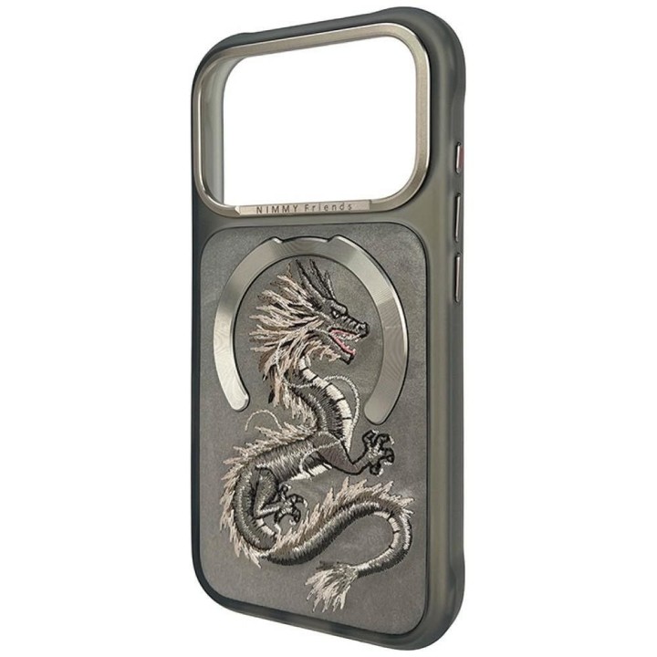 NIMMY case MAGNETIC FANTASY ANIMAL DRAGON compatible with Magsafe for IPHONE 18 Pro Max/17 Pro Max grey