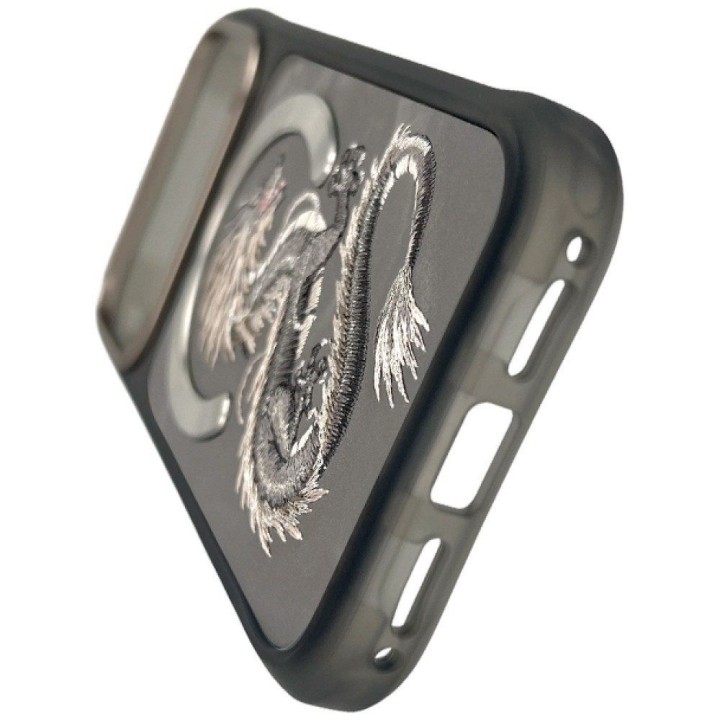 NIMMY case MAGNETIC FANTASY ANIMAL DRAGON compatible with Magsafe for IPHONE 18 Pro Max/17 Pro Max grey