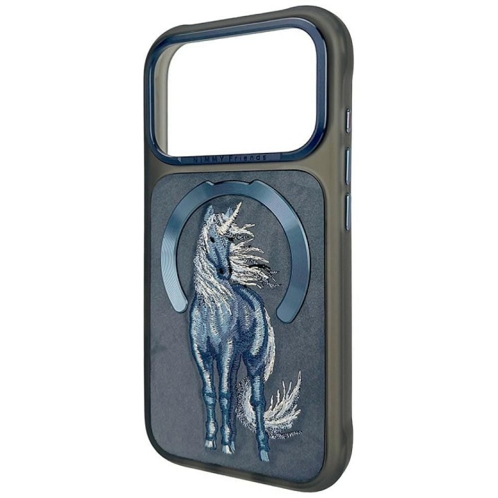 NIMMY case MAGNETIC FANTASY ANIMAL UNICORN compatible with MagSafe for IPHONE 18 Pro/17 Pro blue