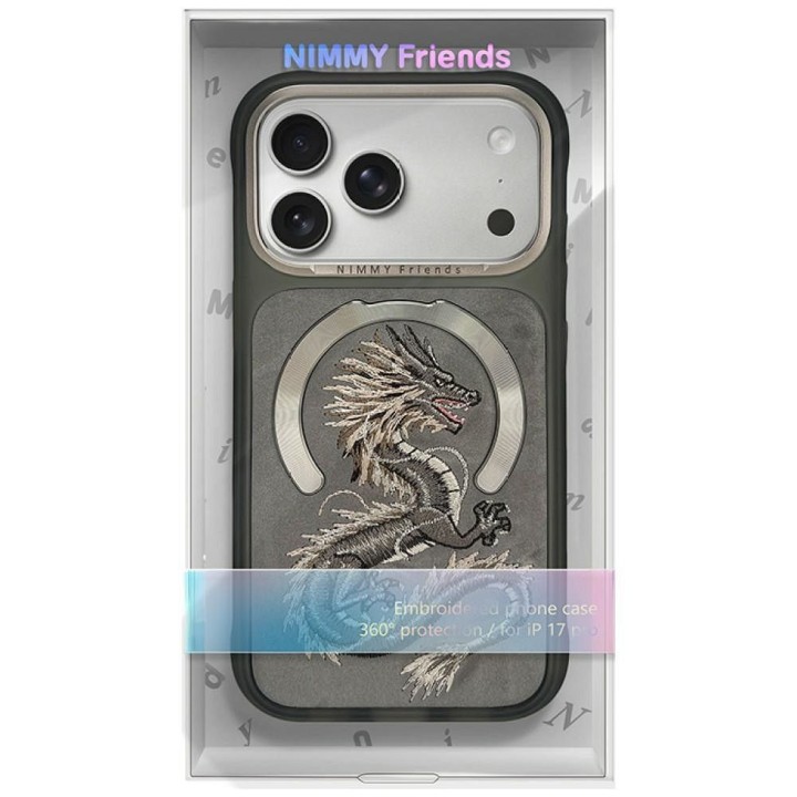 NIMMY чохол MAGNETIC FANTASY ANIMAL DRAGON сумісний із MagSafe для IPHONE 18 Pro Max/17 Pro Max сірий