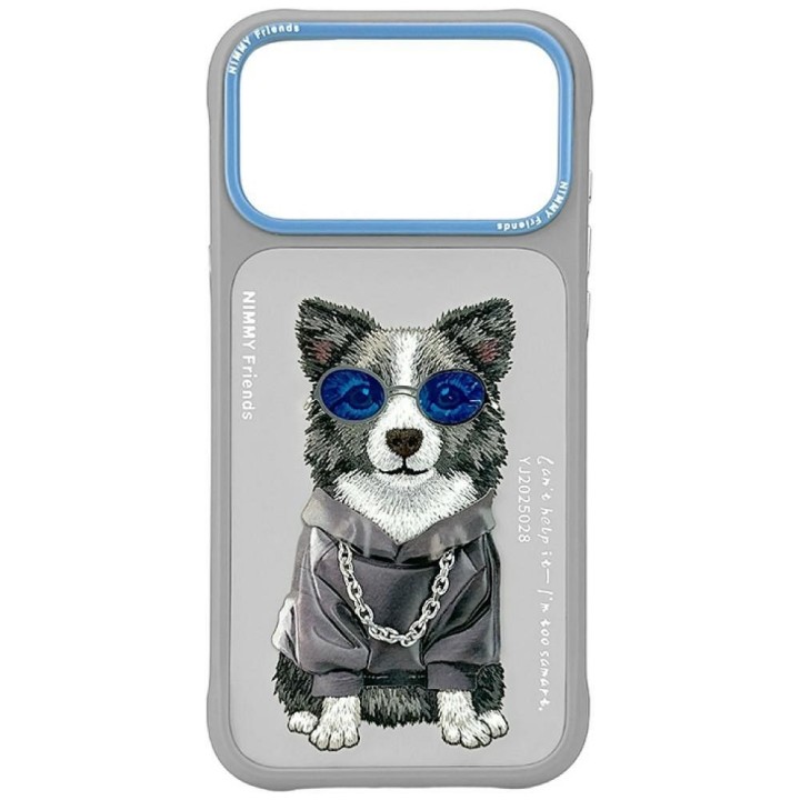 NIMMY чехол GLASSES COOL DOG для IPHONE 18 Pro Max/17 Pro Max серый