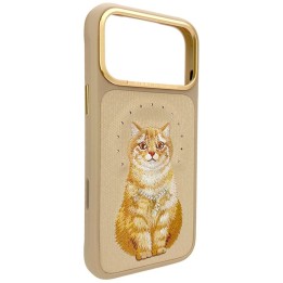 NIMMY чехол LUCKY FASHION CAT совместимый с Magsafe для IPHONE 18 Pro/17 Pro коричневый