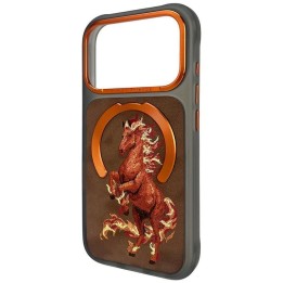 NIMMY чехол MAGNETIC FANTASY ANIMAL HORSE совместимый с Magsafe для IPHONE 18 Pro/17 Pro оранжевый
