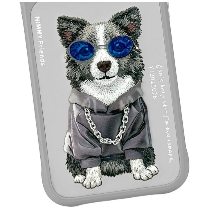 NIMMY чохол GLASSES COOL DOG для IPHONE 18 Pro Max/17 Pro Max сірий