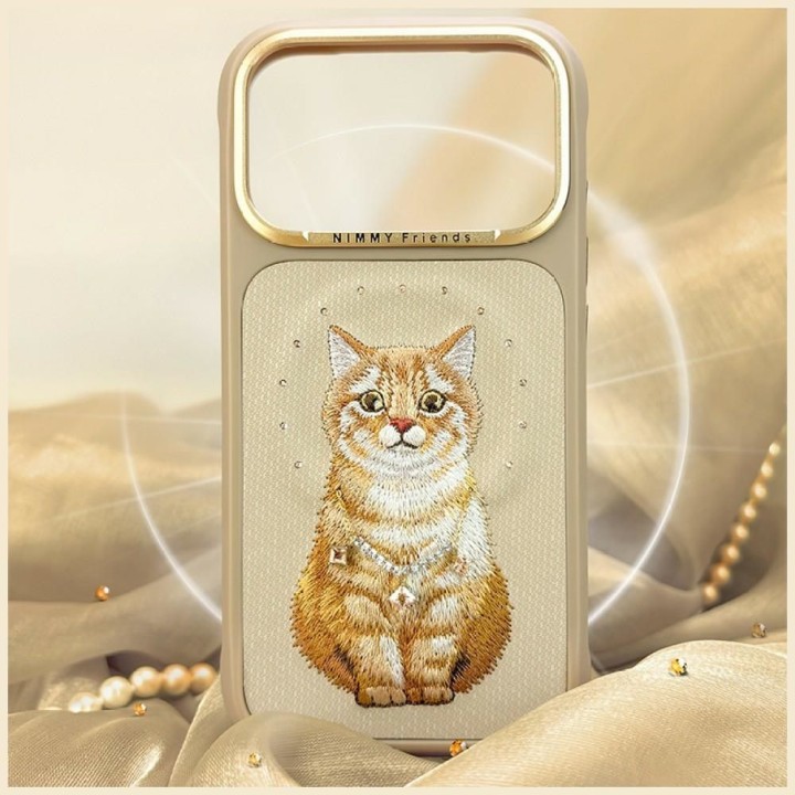 NIMMY чохол LUCKY FASHION CAT сумісний із MagSafe для IPHONE 18 Pro/17 Pro коричневий