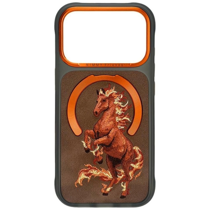 NIMMY futerał MAGNETIC FANTASY ANIMAL HORSE kompatybilny z MagSafe do IPHONE 18 Pro/17 Pro pomarańczowy