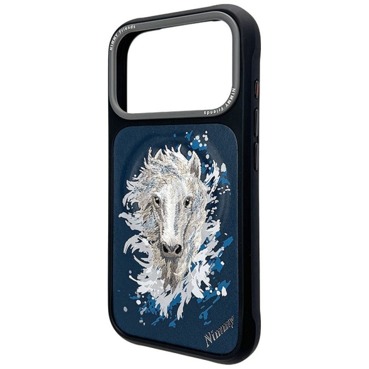 NIMMY case HORSE compatible with Magsafe for IPHONE 18 Pro/17 Pro navy blue