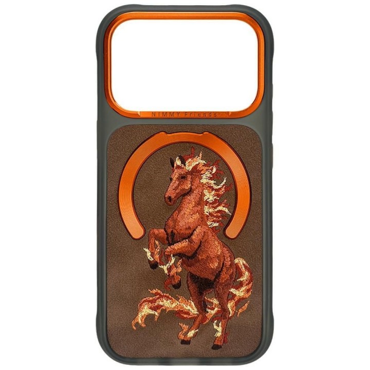 NIMMY чехол MAGNETIC FANTASY ANIMAL HORSE совместимый с MagSafe для IPHONE 18 Pro Max/17 Pro Max оранжевый