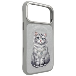 NIMMY futerał LUCKY FASHION CAT kompatybilny z MagSafe do IPHONE 18 Pro/17 Pro szary