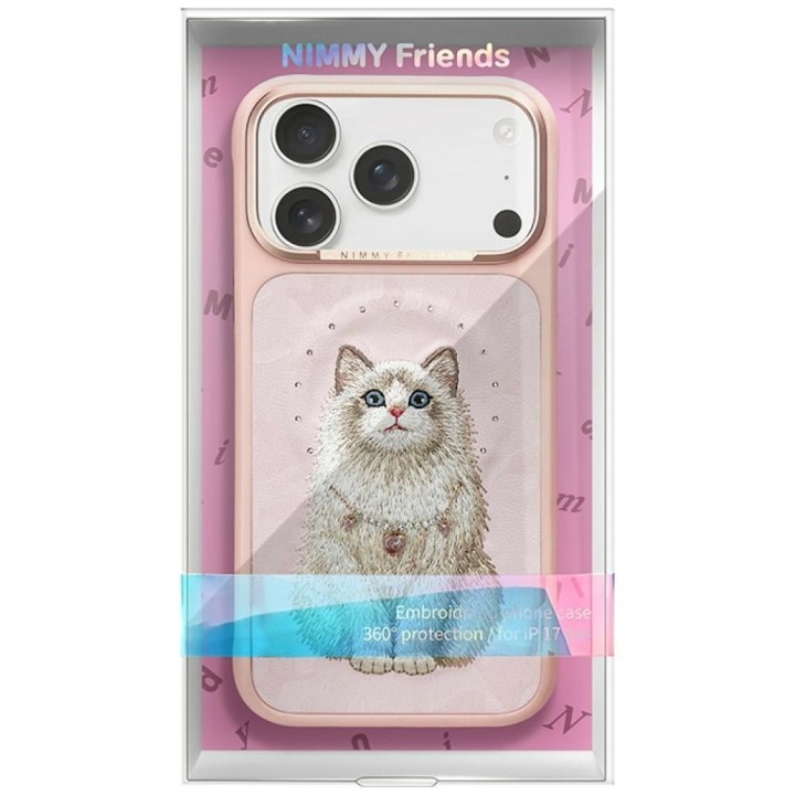NIMMY чохол LUCKY FASHION CAT сумісний із MagSafe для IPHONE 18 Pro Max/17 Pro Max рожевий