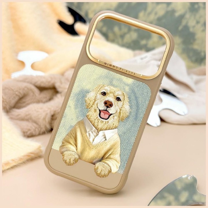 NIMMY case GENTLE PETS SERIES DOG compatible with Magsafe for IPHONE 18 Pro Max/17 Pro Max brown