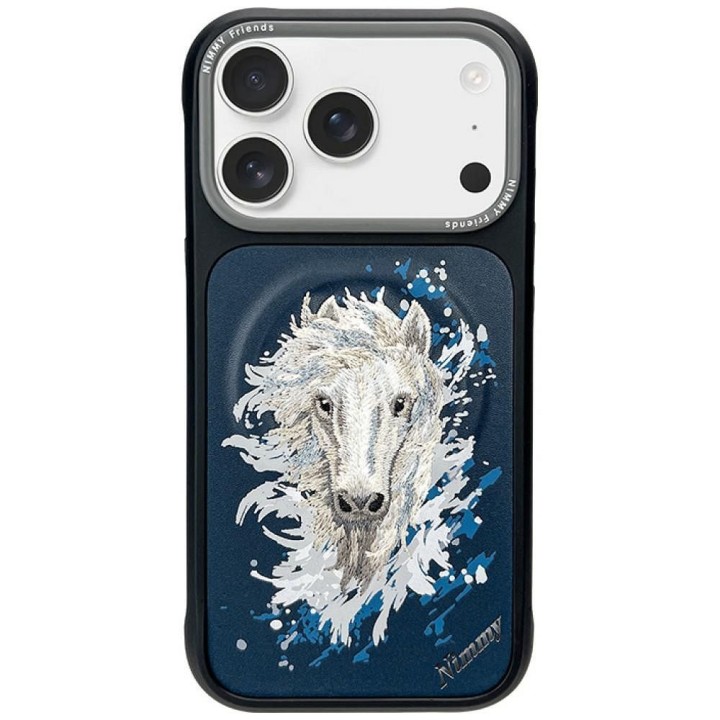 NIMMY case HORSE compatible with MagSafe for IPHONE 18 Pro Max/17 Pro Max navy blue