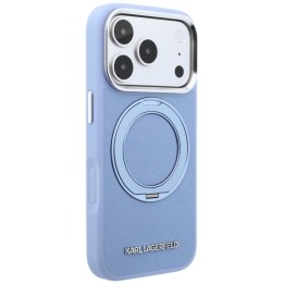 KARL LAGERFELD чехол для IPHONE 18 Pro Max/17 Pro Max совместимый с Magsafe (Saffiano Classic Логотип) голубой