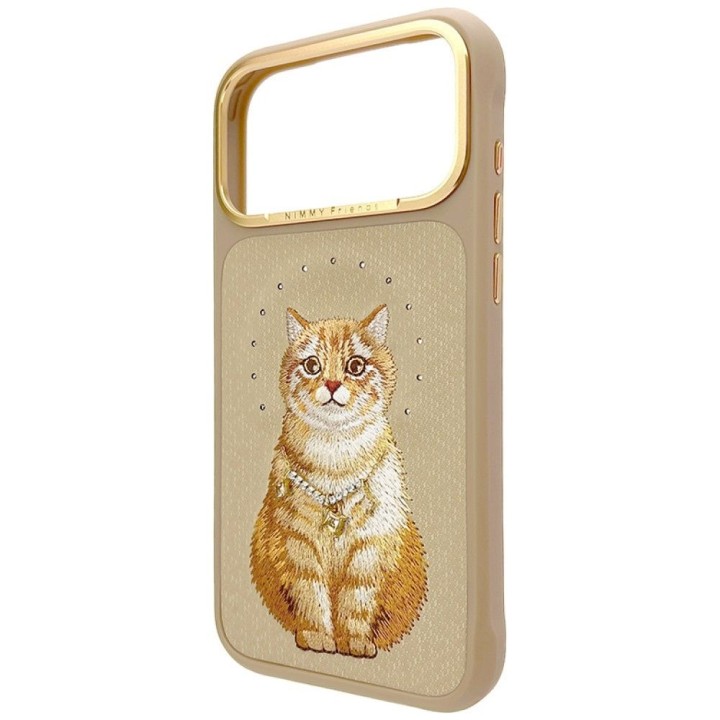 NIMMY futerał LUCKY FASHION CAT kompatybilny z MagSafe do IPHONE 18 Pro/17 Pro brązowy