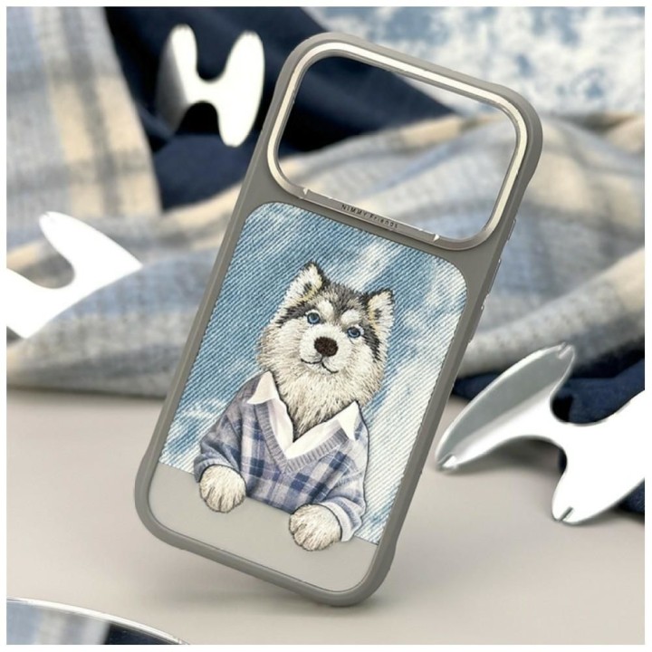NIMMY case GENTLE PETS SERIES DOG compatible with Magsafe for IPHONE 18 Pro/17 Pro grey