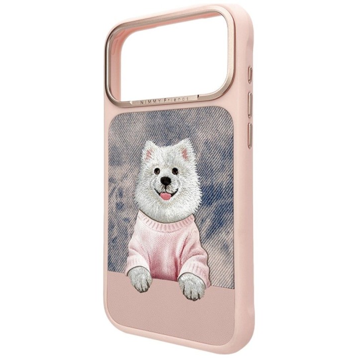NIMMY case GENTLE PETS SERIES DOG compatible with MagSafe for IPHONE 18 Pro Max/17 Pro Max pink