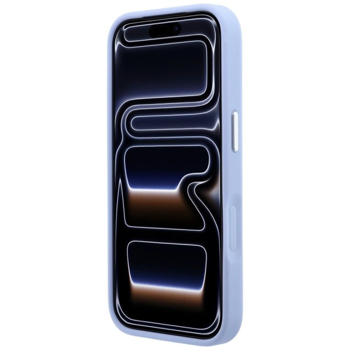 KARL LAGERFELD case for IPHONE 18 Pro Max/17 Pro Max compatible with MagSafe (Saffiano Classic Logo) light blue