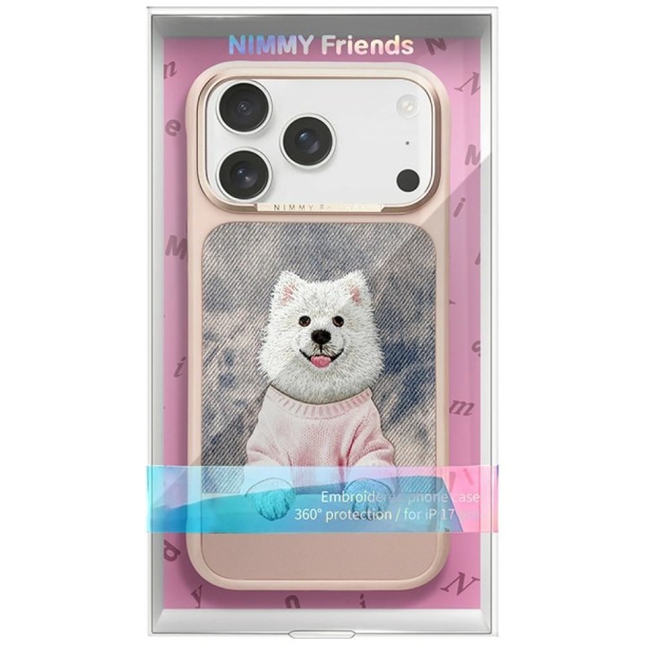 NIMMY case GENTLE PETS SERIES DOG compatible with MagSafe for IPHONE 18 Pro Max/17 Pro Max pink