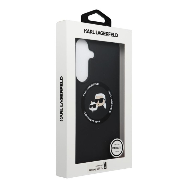 KARL LAGERFELD чохол для SAMSUNG S26 FE сумісний з Magsafe (Karl&Choupette Heads) чорний
