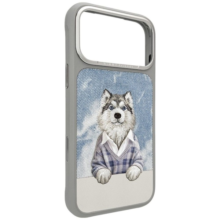 NIMMY case GENTLE PETS SERIES DOG compatible with Magsafe for IPHONE 18 Pro/17 Pro grey