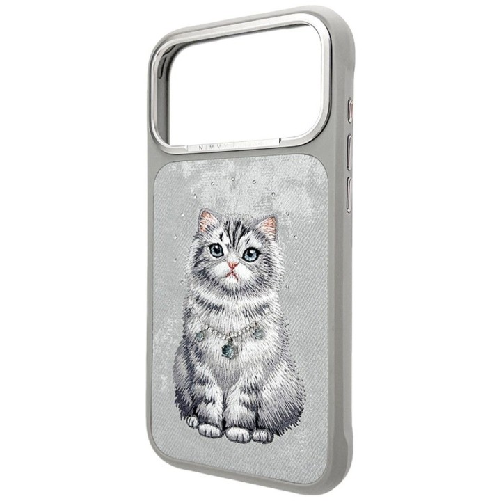 NIMMY case LUCKY FASHION CAT compatible with MagSafe for IPHONE 18 Pro Max/17 Pro Max grey