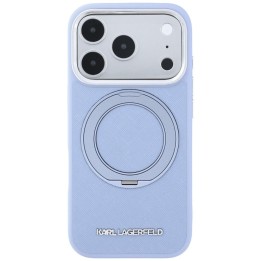KARL LAGERFELD чехол для IPHONE 18 Pro/17 Pro совместимый с Magsafe (Saffiano Classic Логотип) голубой