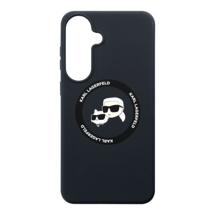 KARL LAGERFELD case for SAMSUNG S26 FE compatible with MagSafe (Karl&Choupette Heads) black