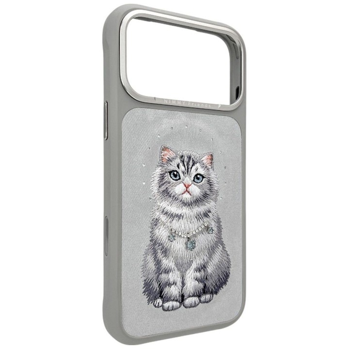 NIMMY case LUCKY FASHION CAT compatible with MagSafe for IPHONE 18 Pro Max/17 Pro Max grey