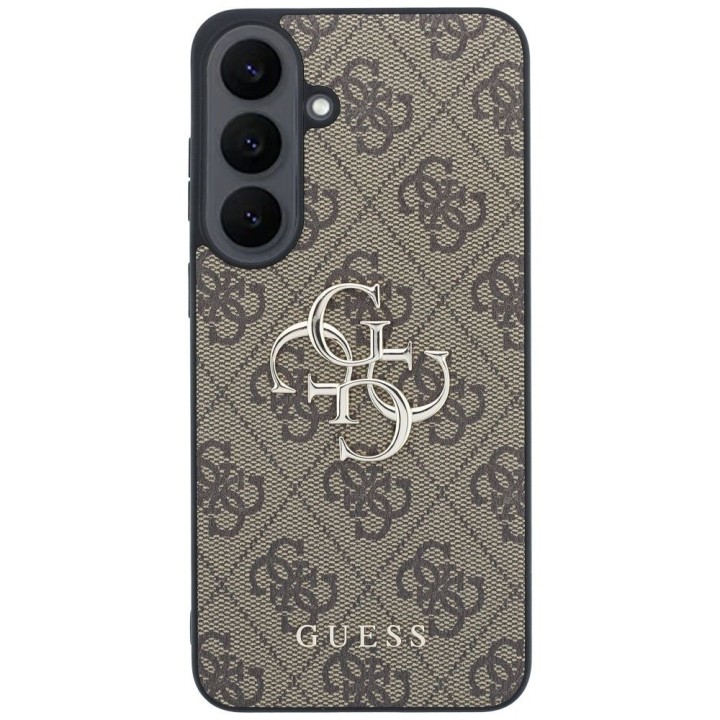 GUESS чехол для SAMSUNG S26 FE (Leather 4G Metal Logo) коричневый