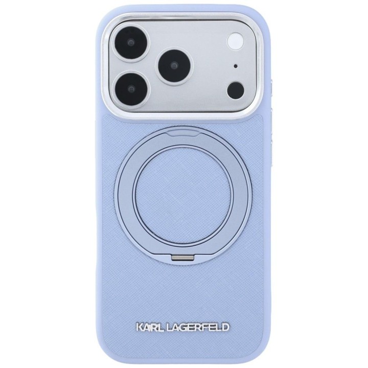 KARL LAGERFELD futerał do IPHONE 18 Pro Max/17 Pro Max kompatybilny z MagSafe (Saffiano Classic Logo) jasnoniebieski