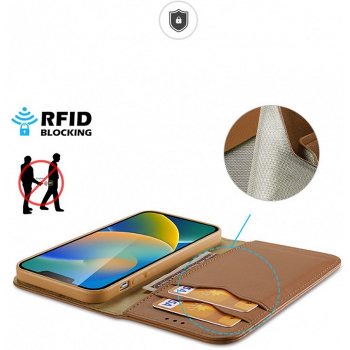 DUX DUCIS чехол HIVO для IPHONE 15 Plus коричневый