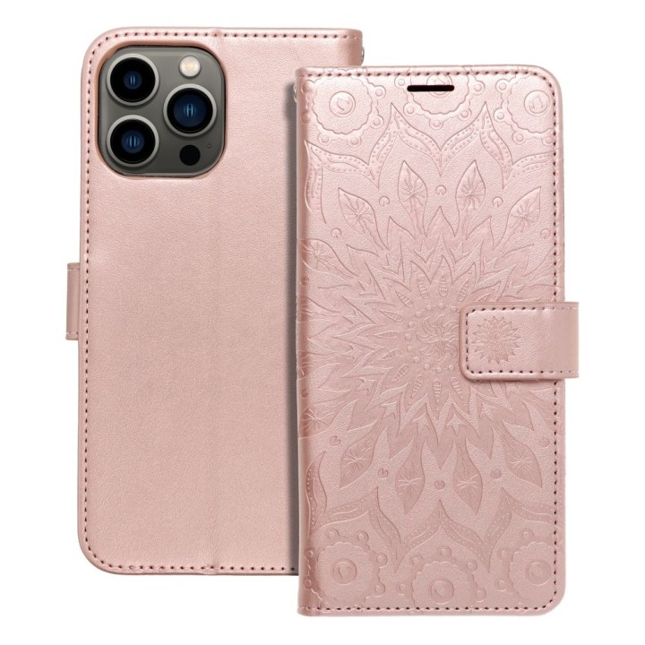 Чохол з клапаном для iPhone 13 PRO MAX Mezzo Book мандала рожеве золото