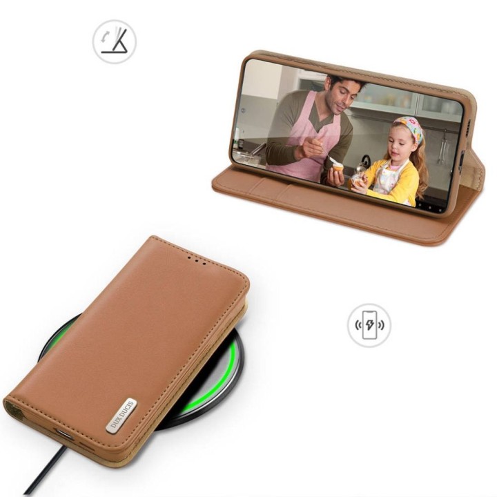 DUX DUCIS kabura HIVO do SAMSUNG S23 Plus brązowa
