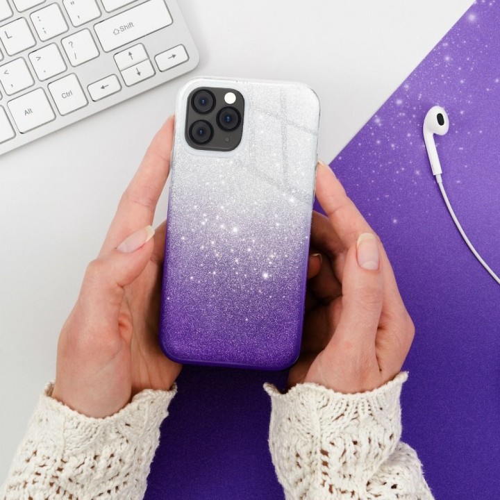 Case for iPhone 7 PLUS / 8 PLUS Shining transparent purple