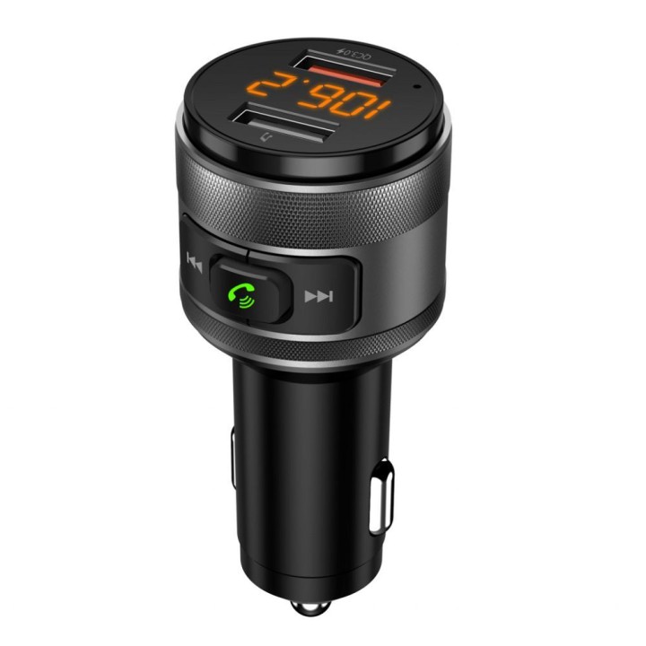 ART трансмітер FM bluetooth 5.0 + 2 x USB A QC3.0 FM-57 чорний