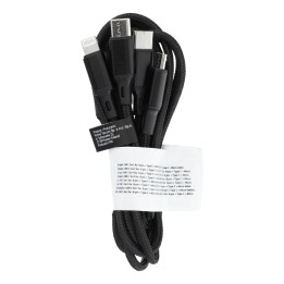 Кабель 3 в 1 тип C для Lightning / тип C / Micro USB 2,4A C171 1,2 m черный
