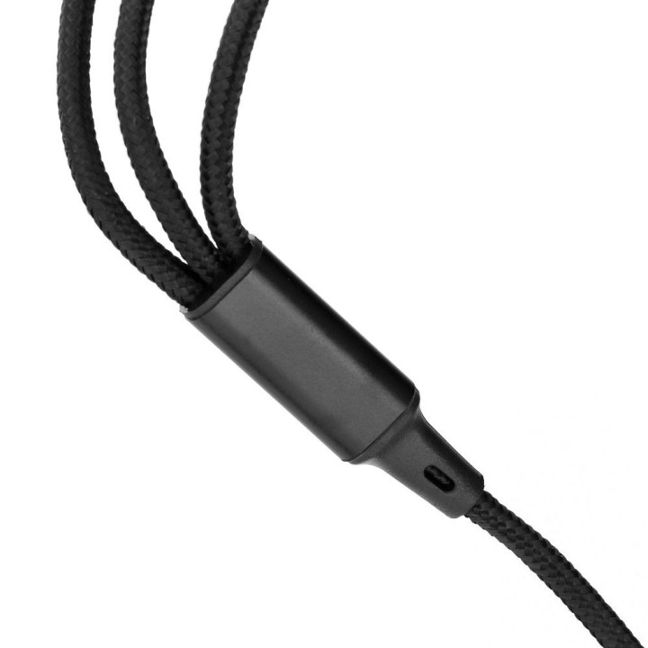Кабель 3 в 1 тип C для Lightning / тип C / Micro USB 2,4A C171 1,2 m черный