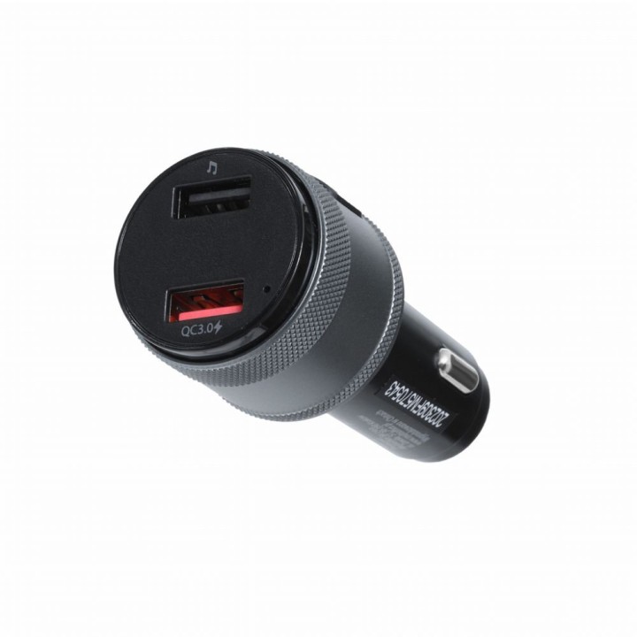 ART трансмітер FM bluetooth 5.0 + 2 x USB A QC3.0 FM-57 чорний