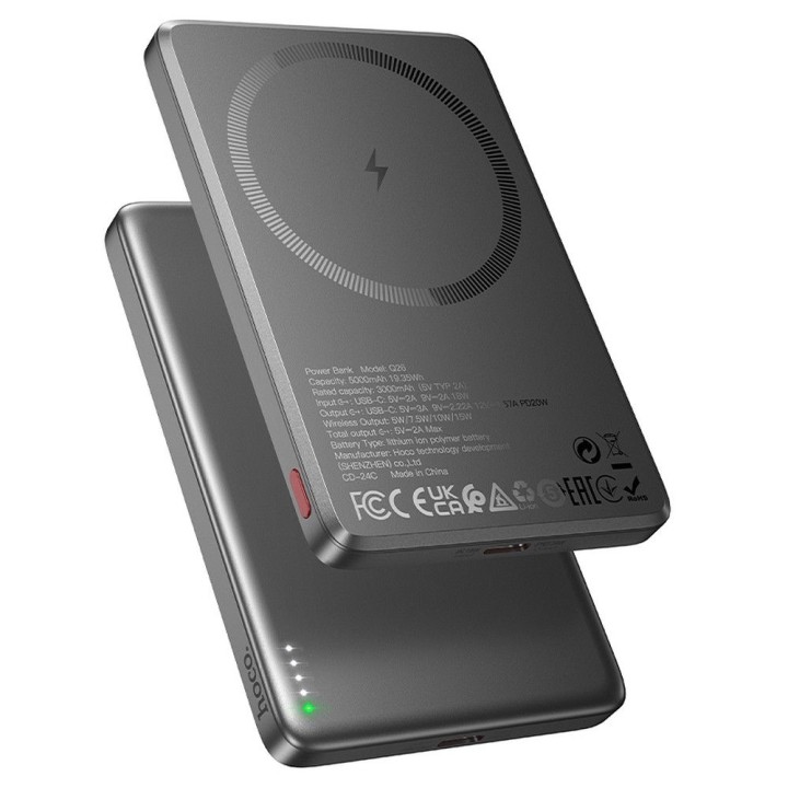Повербанк совместимый с MagSafe Hoco 5000 mAh QC PD 2A 20W Q26 серый