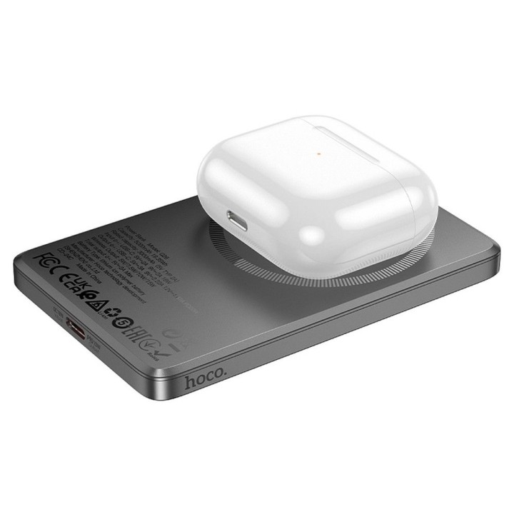 Powerbank zgodny z MagSafe Hoco 5000 mAh QC PD 2A 20W Q26 szary