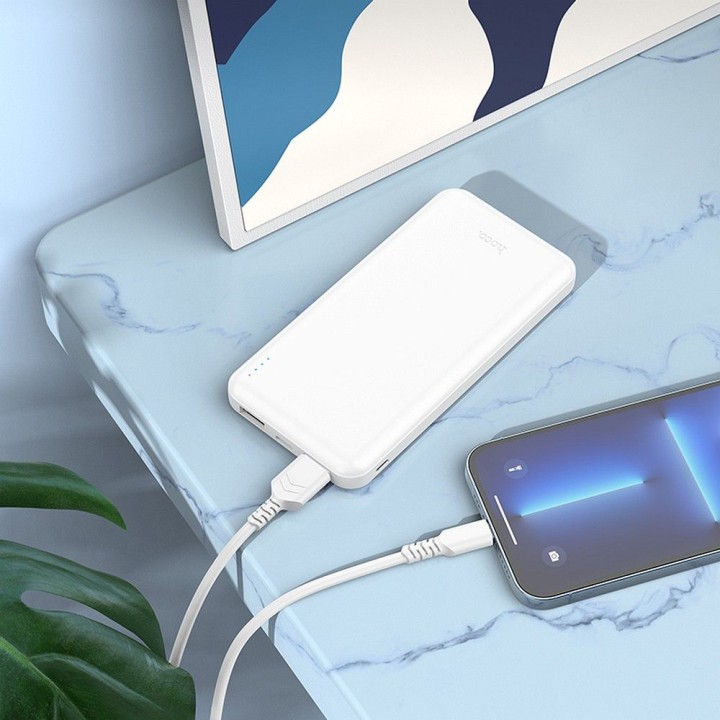 Powerbank Hoco 10000 mAh 2,1A J100 biały