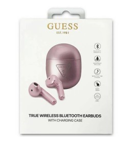 Беспроводные наушники / bluetooth стерео TWS GUESS + gutwst82tru док-станция (треугольник логотип / фиолетовый)