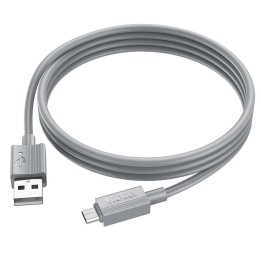 Кабель USB A для Micro USB Hoco 2,4A 1 m X107 сірий