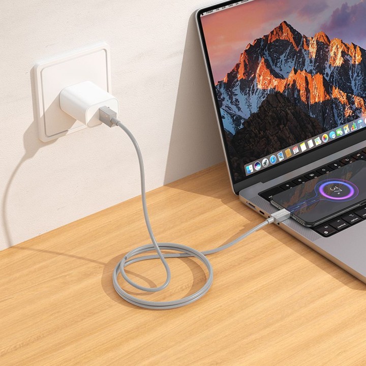 Кабель USB A для Micro USB Hoco 2,4A 1 m X107 сірий