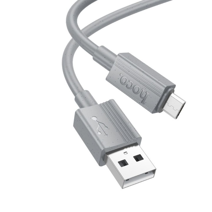 Kabel USB A do Micro USB Hoco 2,4A 1 m X107 szary