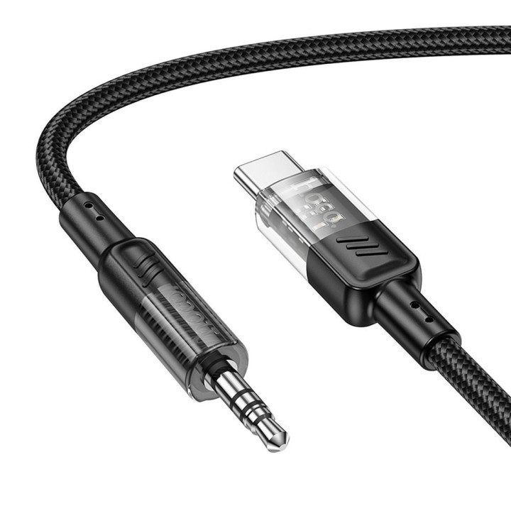 Cable AUX Jack 3,5 mm for USB C Hoco 1,2 m UPA27 black