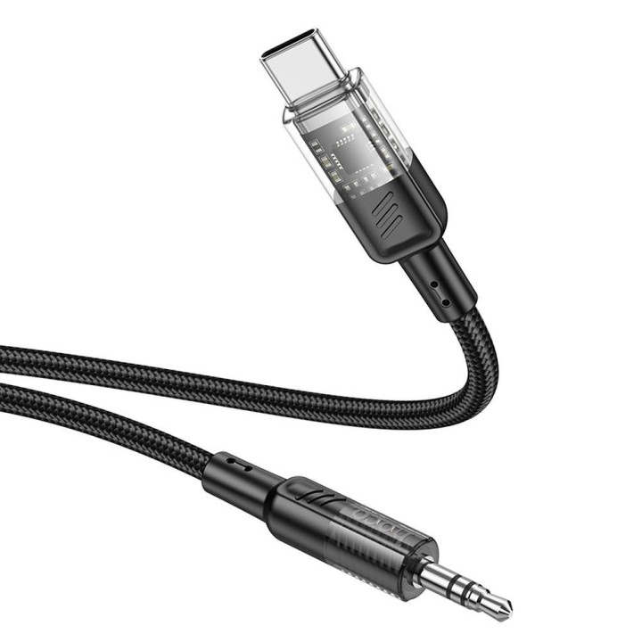 Cable AUX Jack 3,5 mm for USB C Hoco 1,2 m UPA27 black
