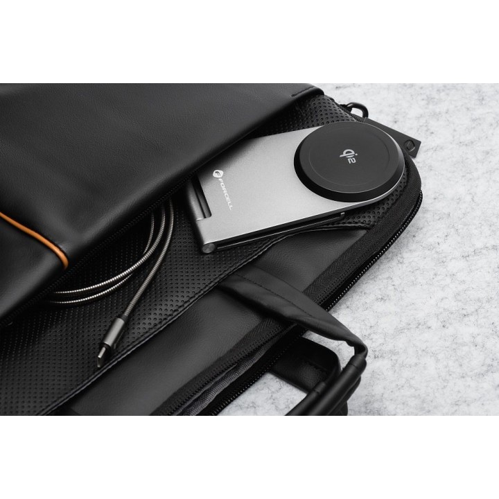 Ładowarka indukcyjna Forcell F-Energy FLIP Charge USB C Qi2 15W zgodna z MagSafe srebrna 0INT